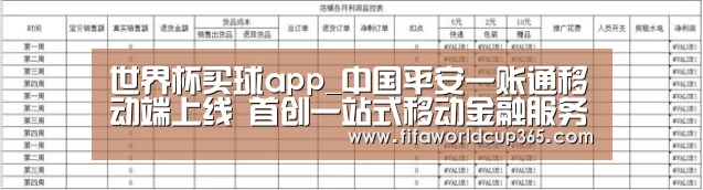 世界杯买球app_中国平安一账通移动端上线 首创一站式移动金融服务平台(图2) 世界杯买球app